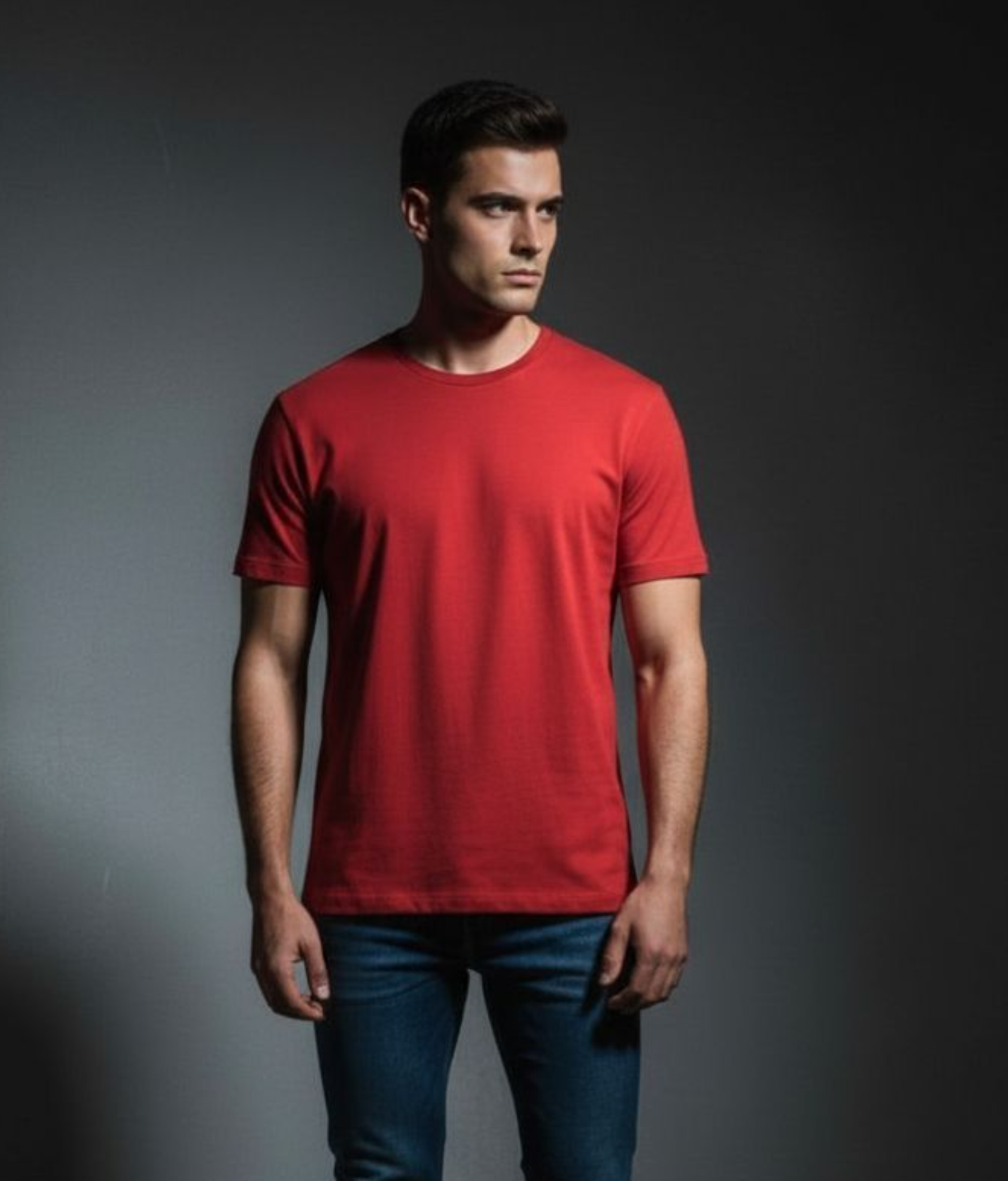 Solid Red Regular Fit T-Shirt
