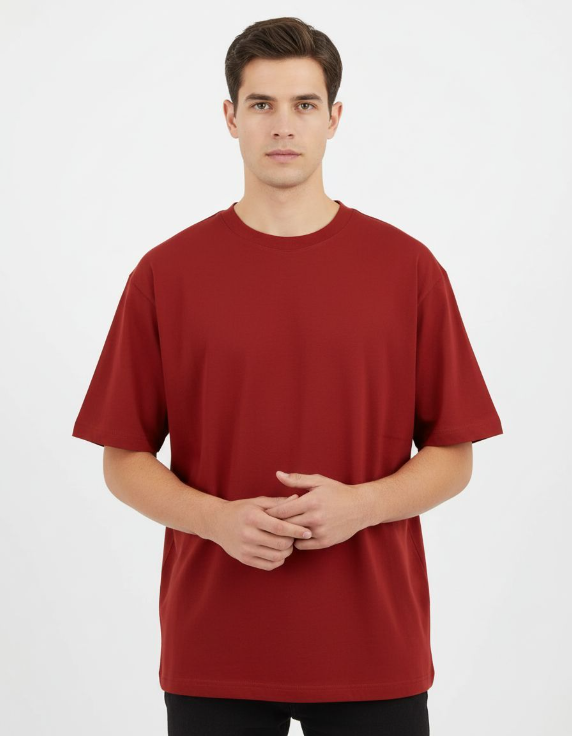 Solid Red Oversized T-Shirt