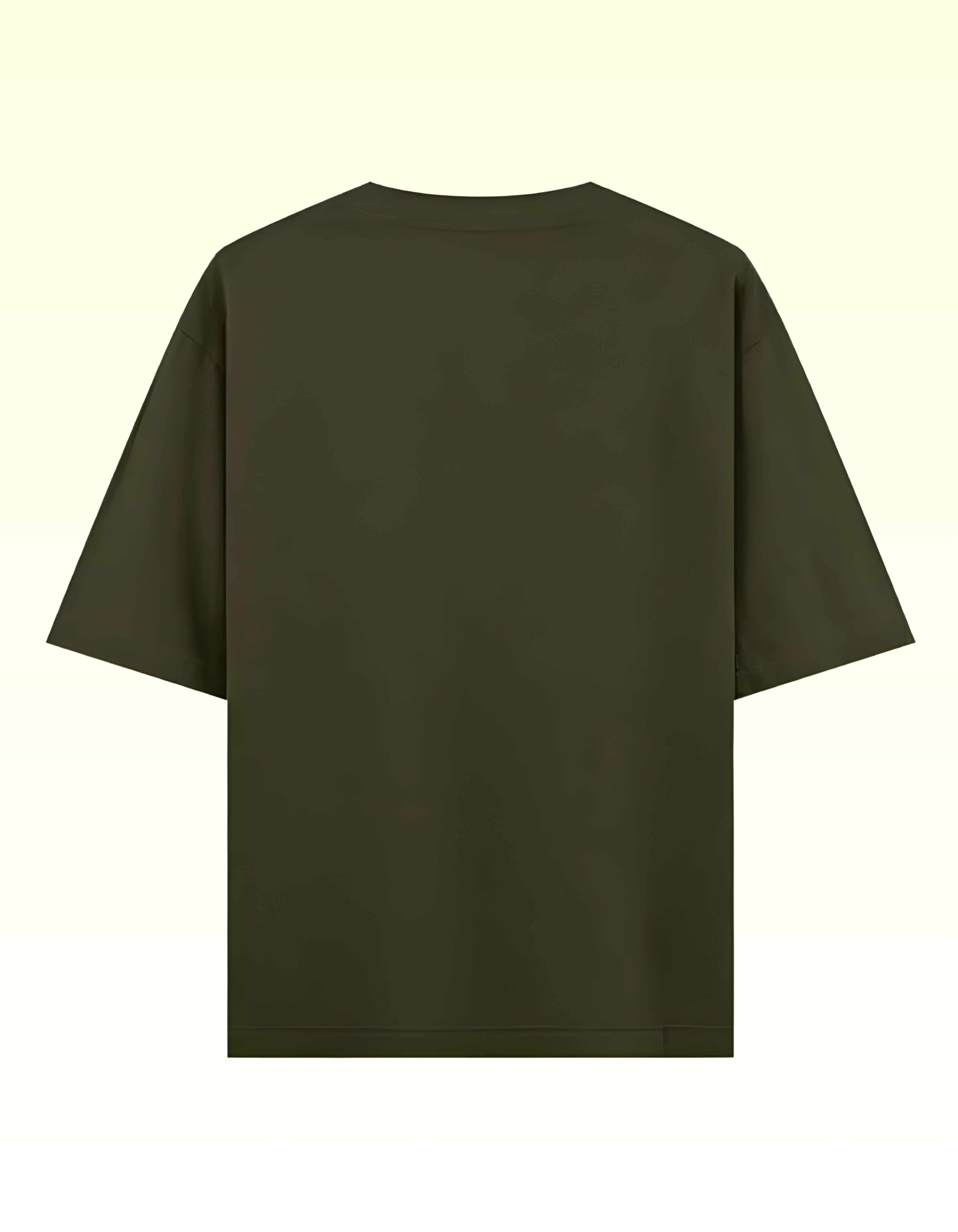 Olive Green Respect the Locals Oversized Typography T-Shirt