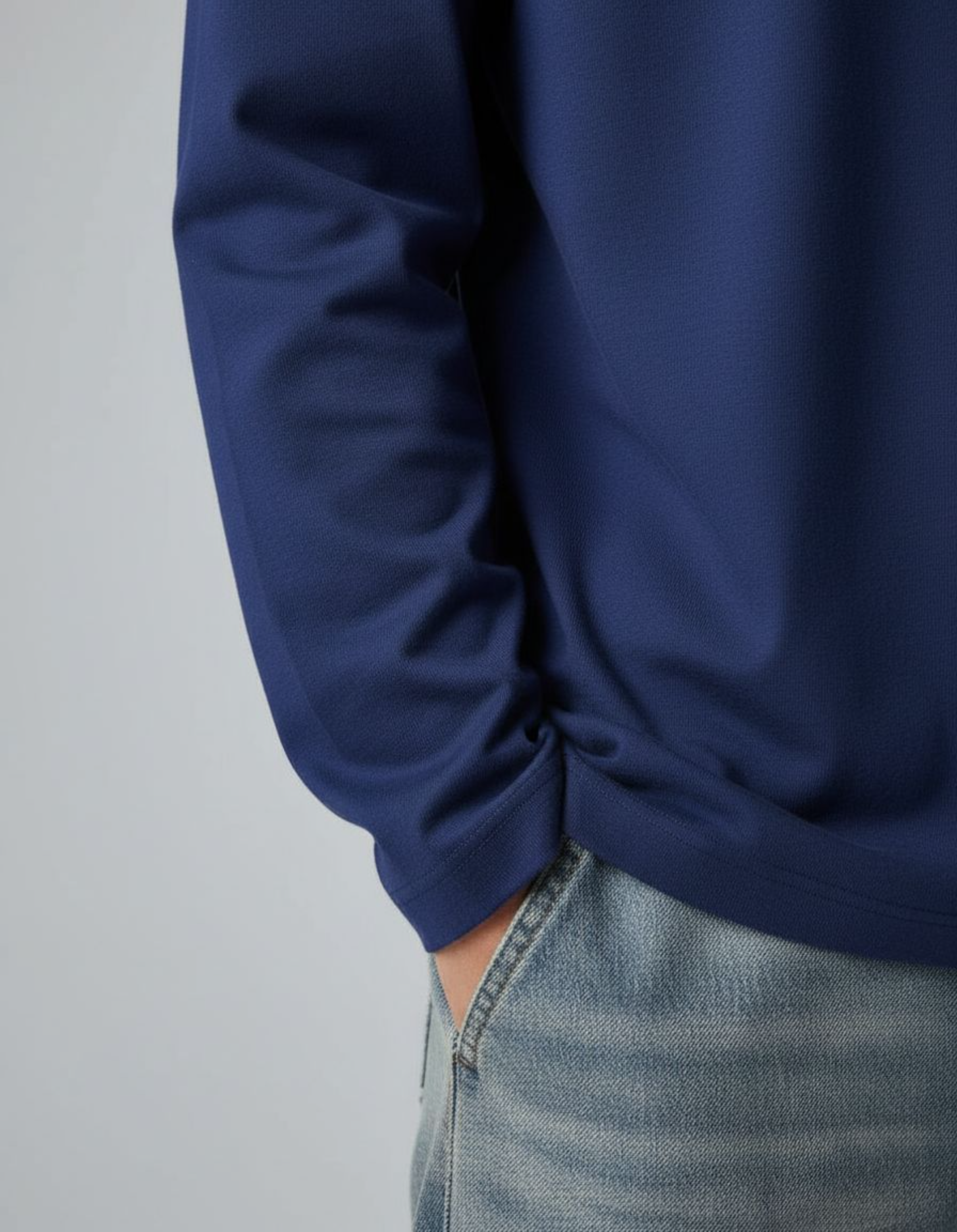 Solid Royal Blue Full Sleeve Regular Fit T-Shirt