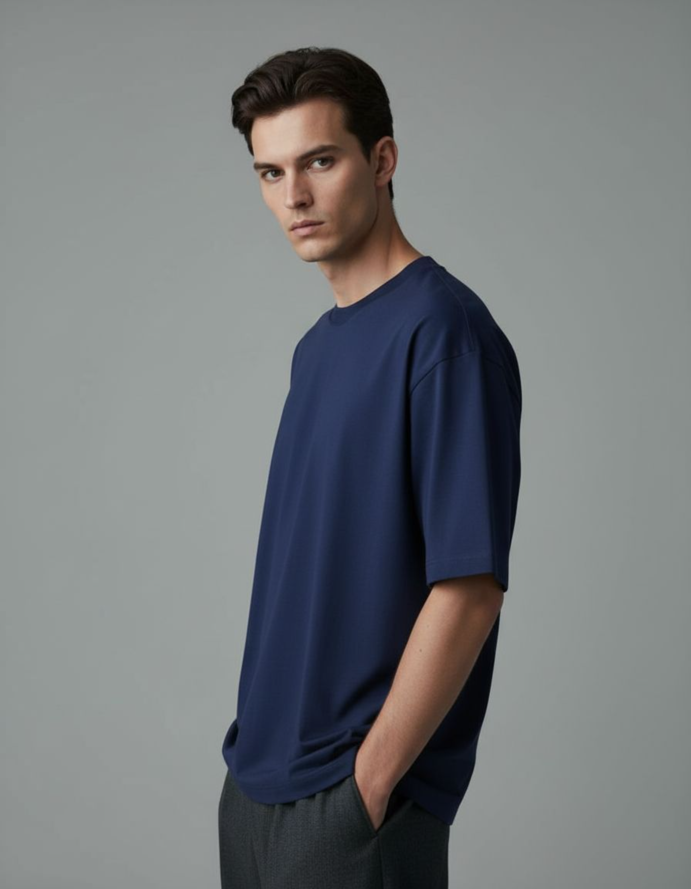 Solid Royal Blue Oversized T-Shirt