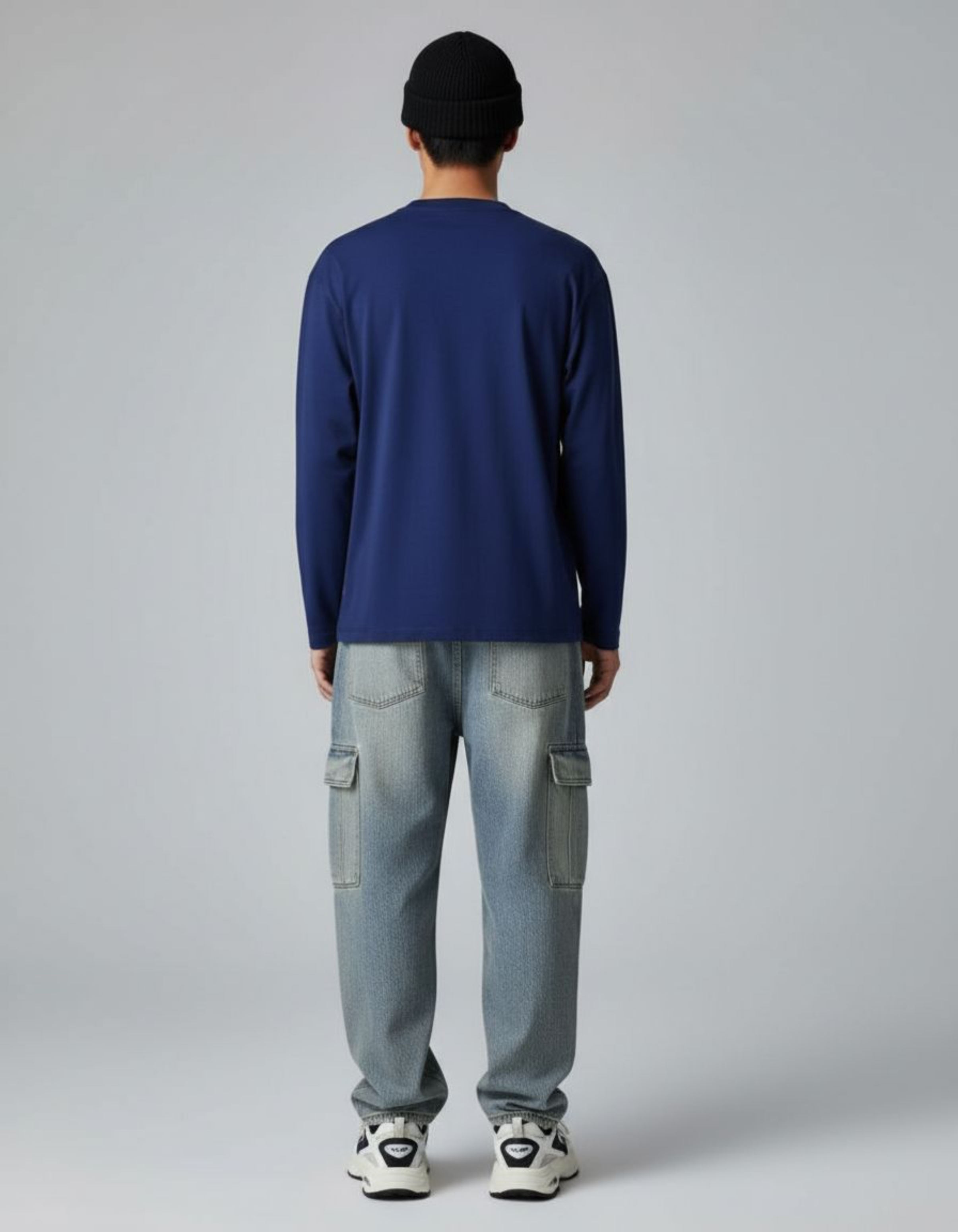 Solid Royal Blue Full Sleeve Regular Fit T-Shirt