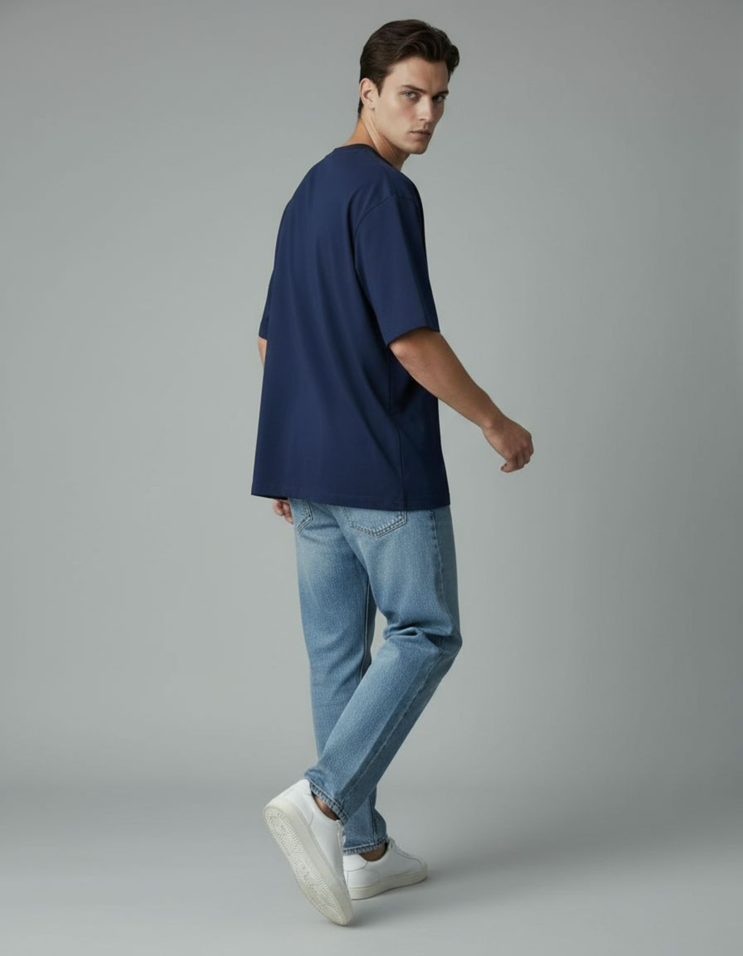 Solid Royal Blue Oversized T-Shirt
