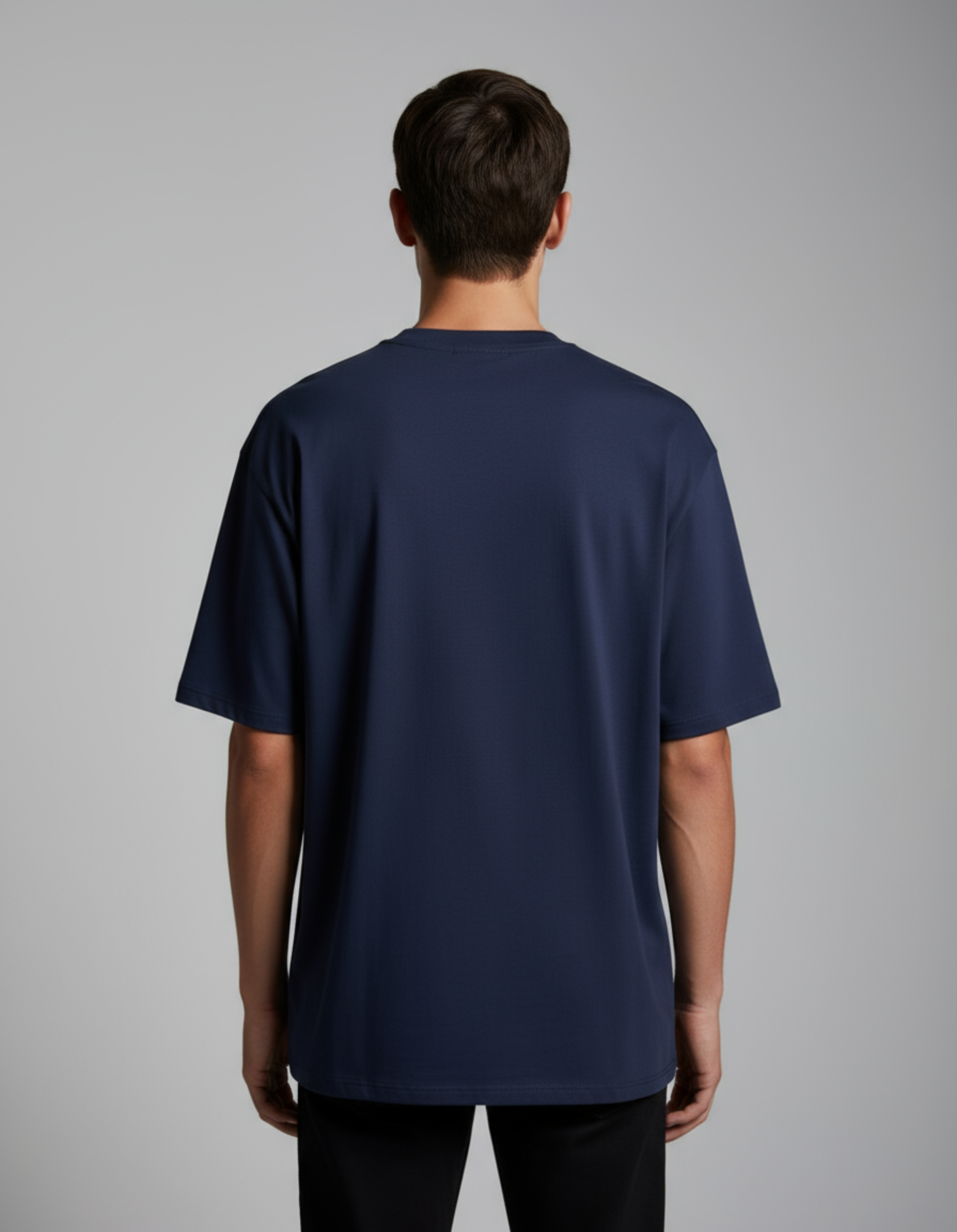 Royal Blue Respect the Locals Oversized Typography T-Shirt