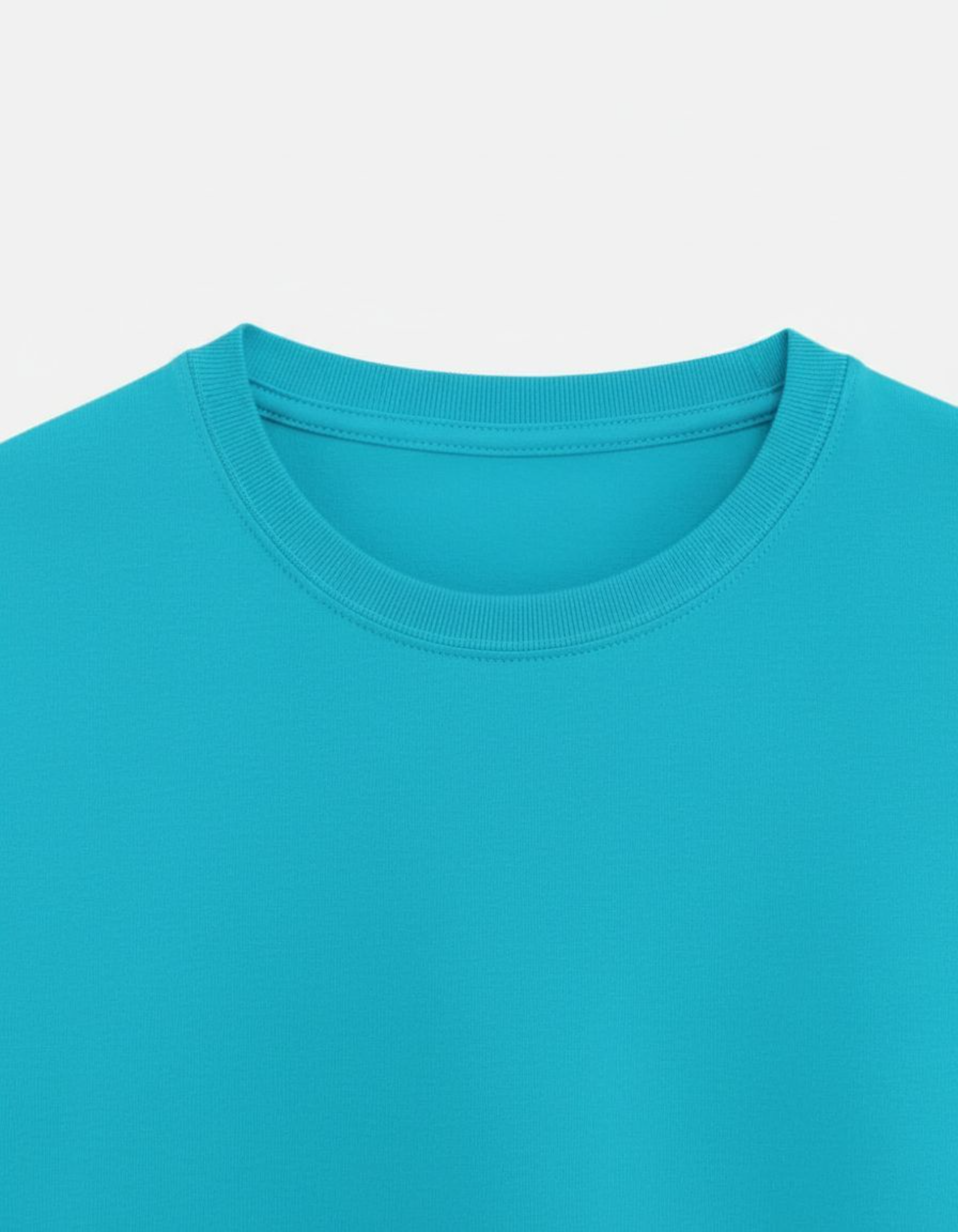 Solid Sky Blue Regular Fit T-Shirt