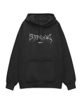 Black Stroqe Metallica Typography Oversized Hoodie