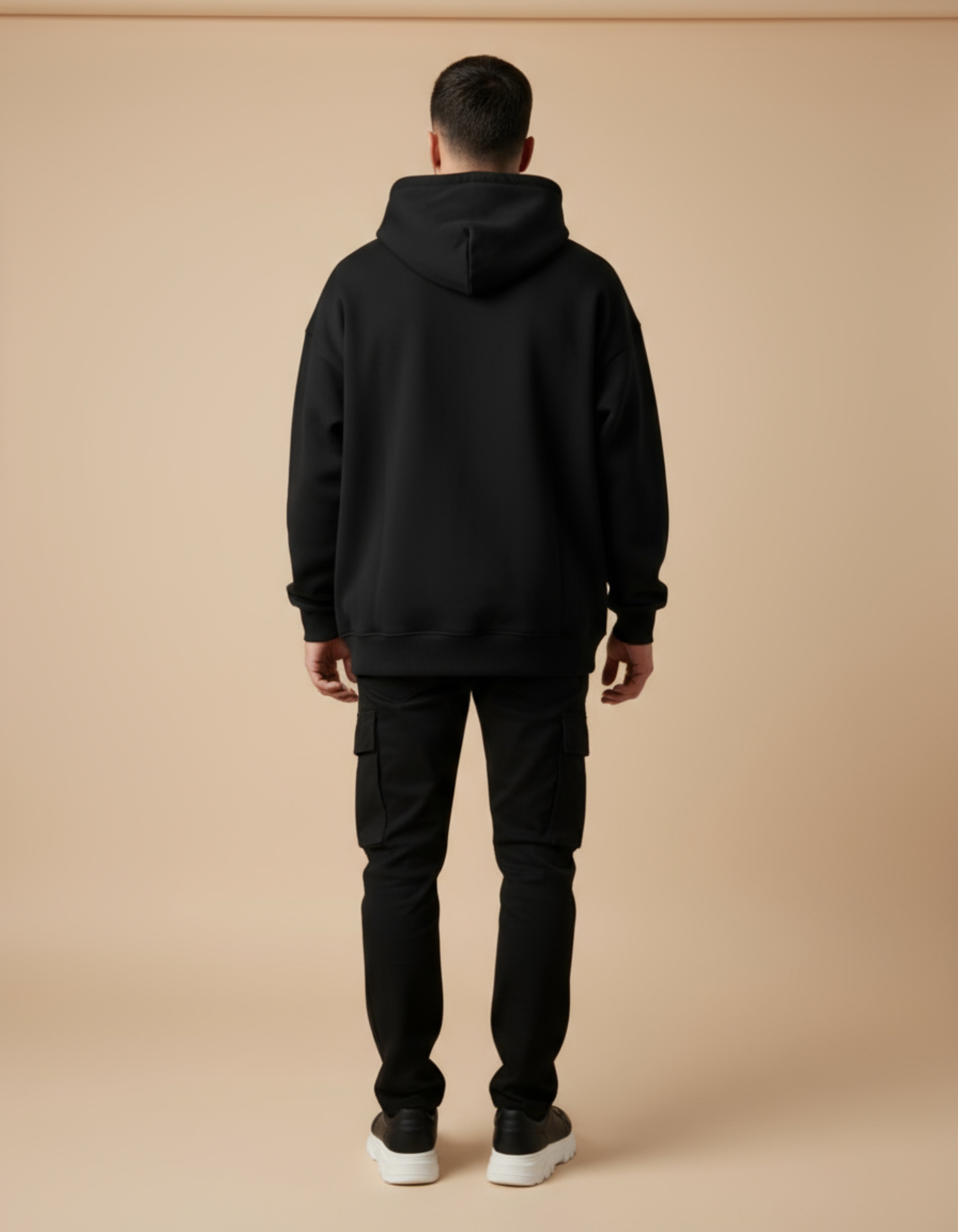 Black Stroqe Metallica Typography Oversized Hoodie