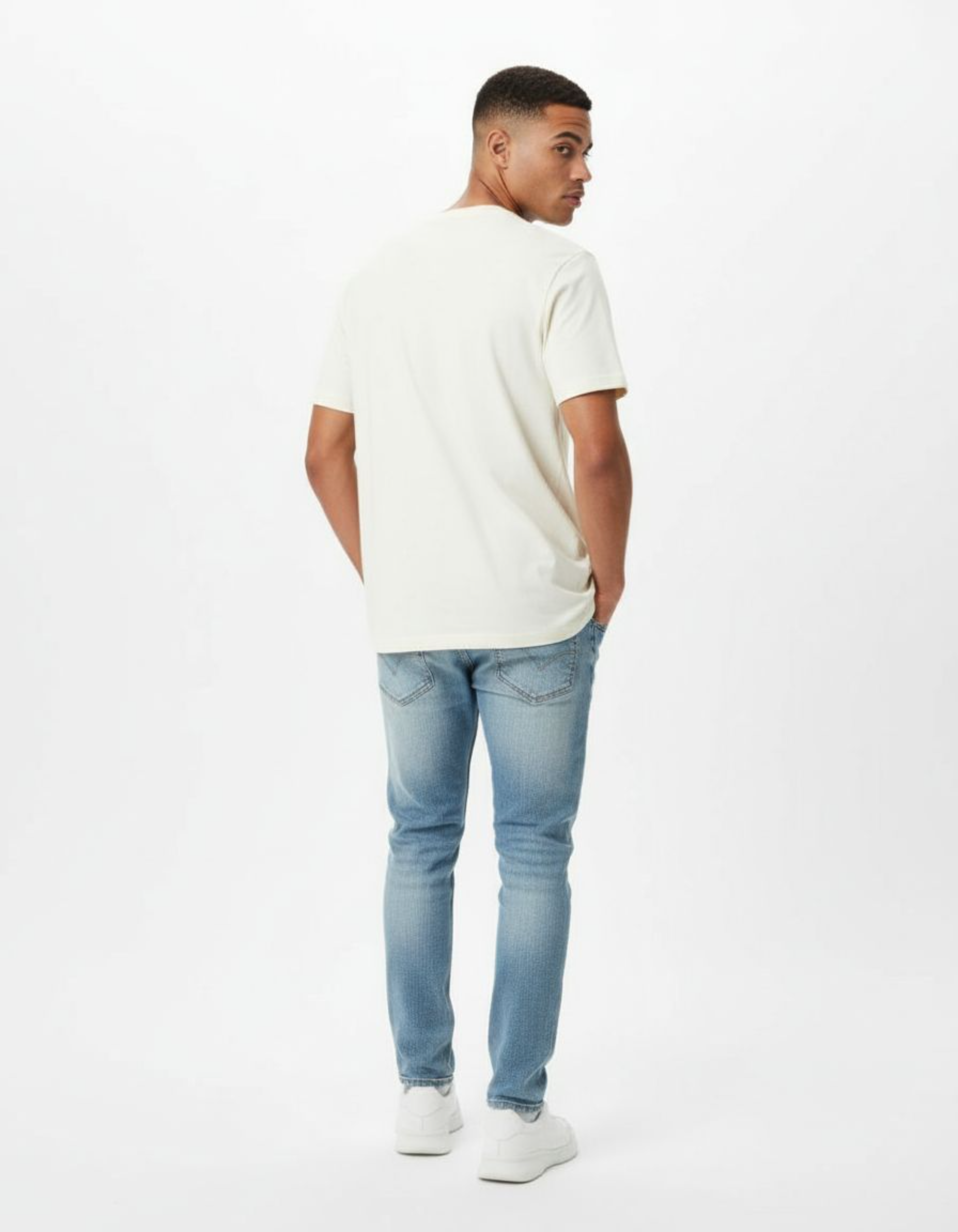 Off White Sunset Vertical Typography T-Shirt