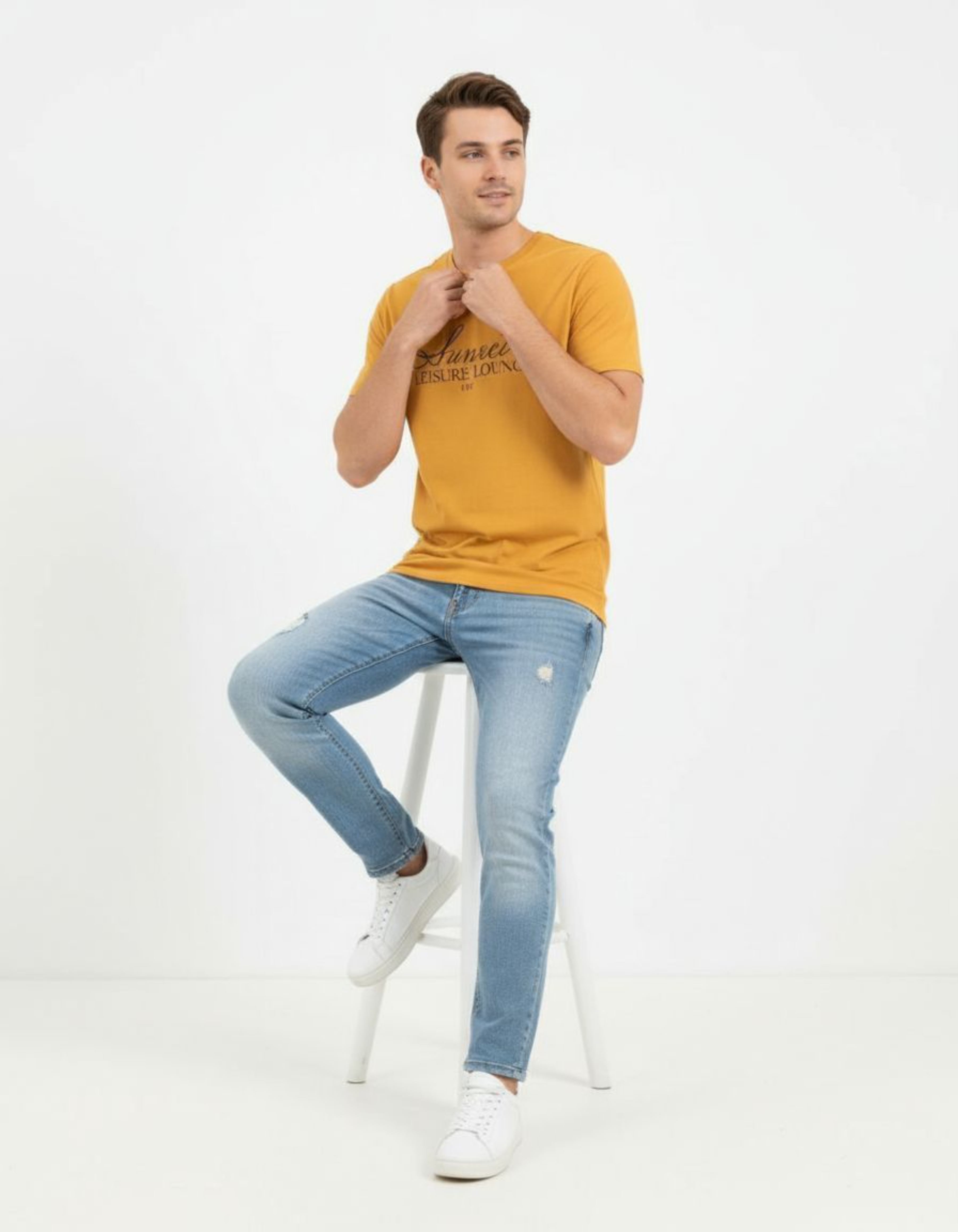 Golden Yellow Sunset Typography T-Shirt