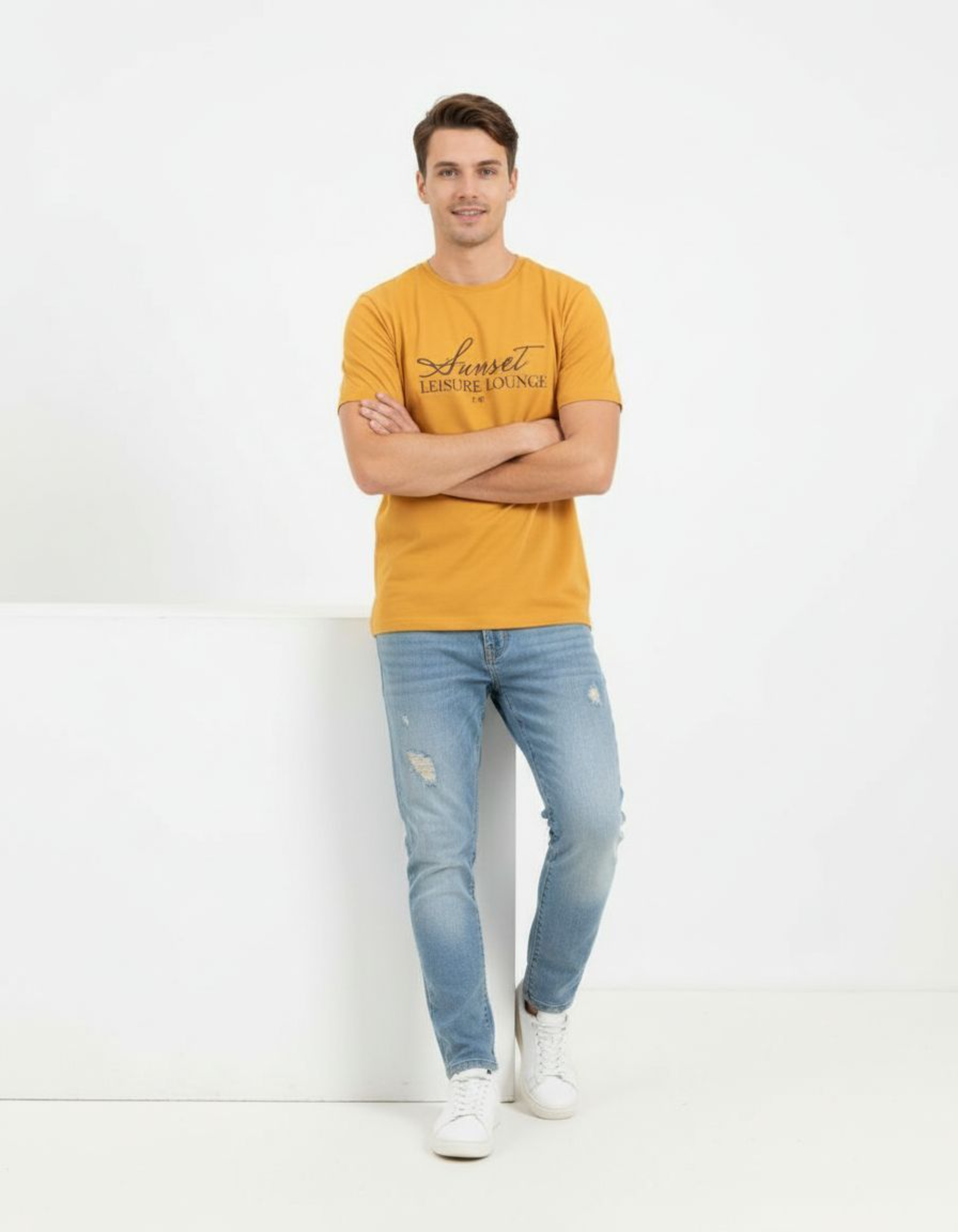 Golden Yellow Sunset Typography T-Shirt