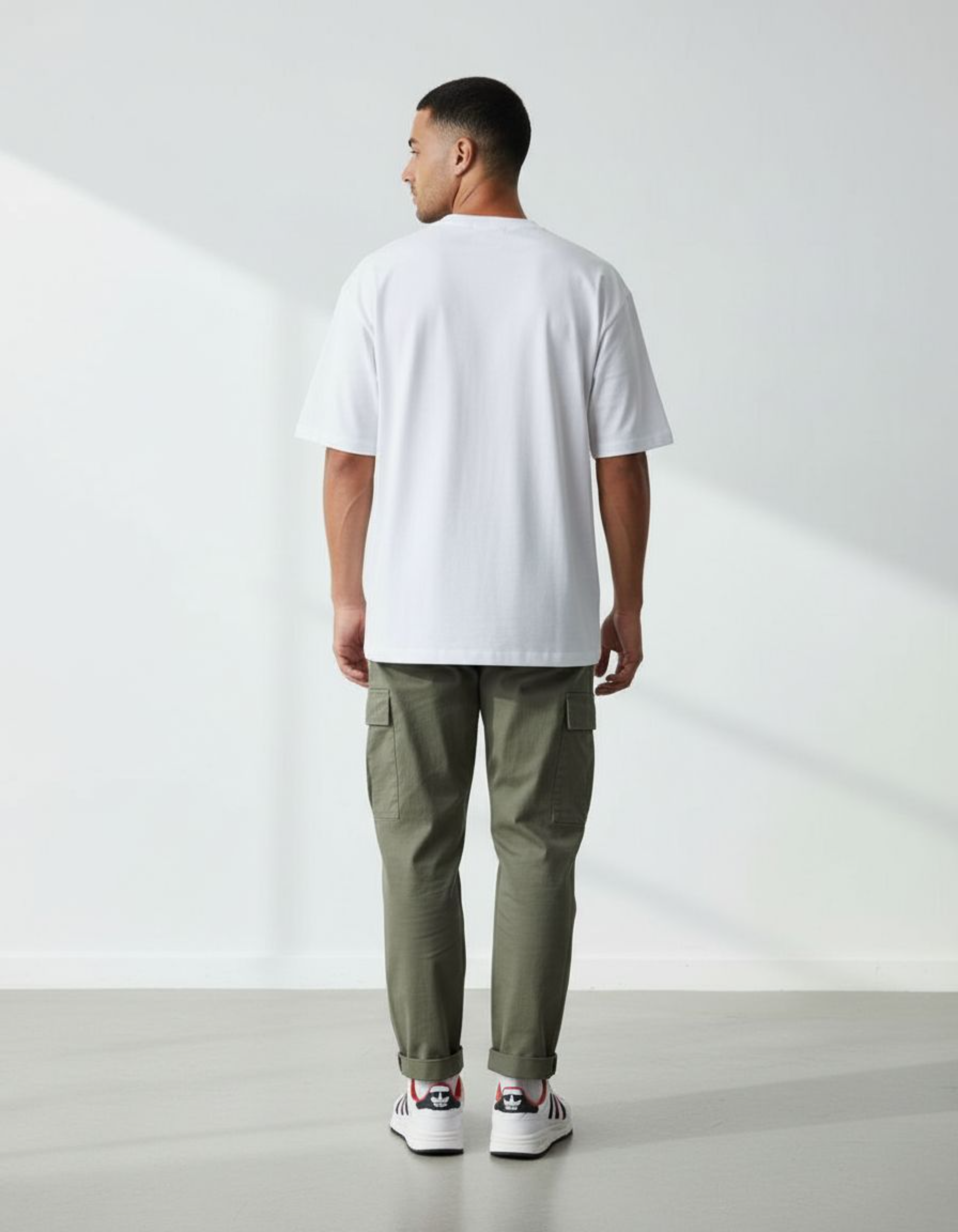 White Time Flies Oversized Typography T-Shirt