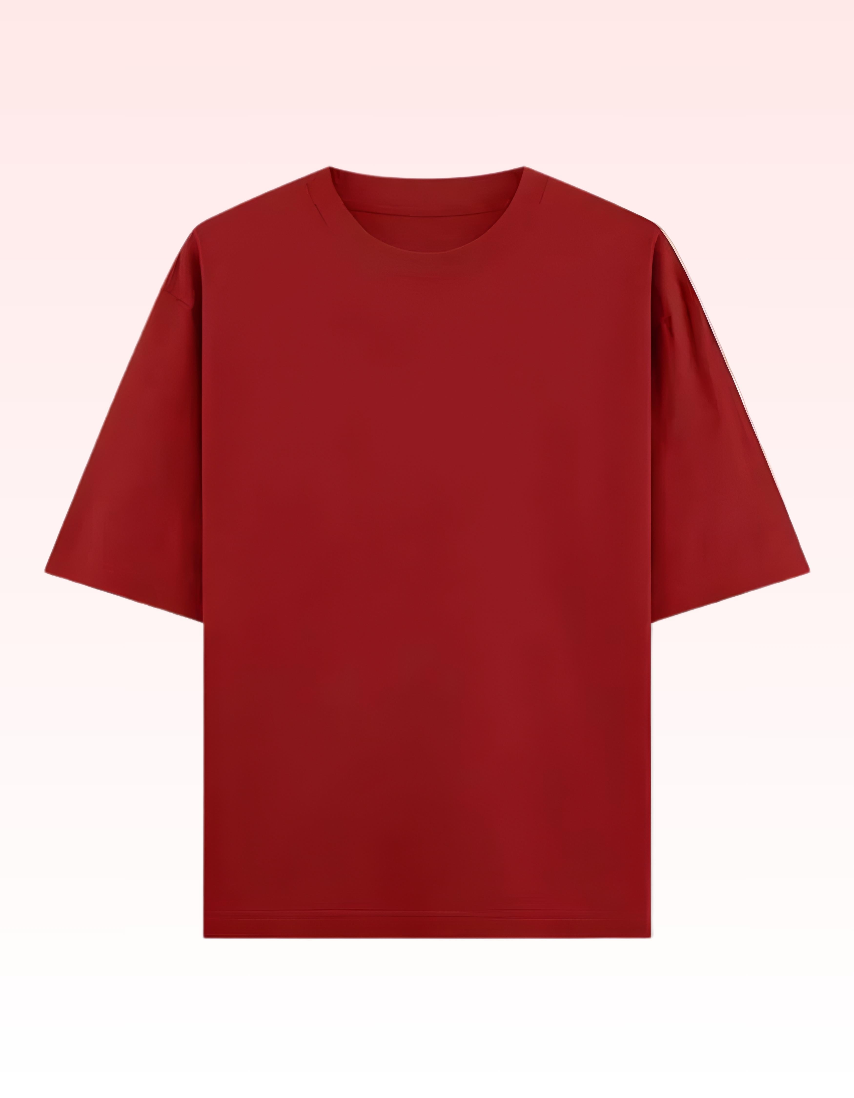 Red Trust the Process Oversized Typography T-Shirt