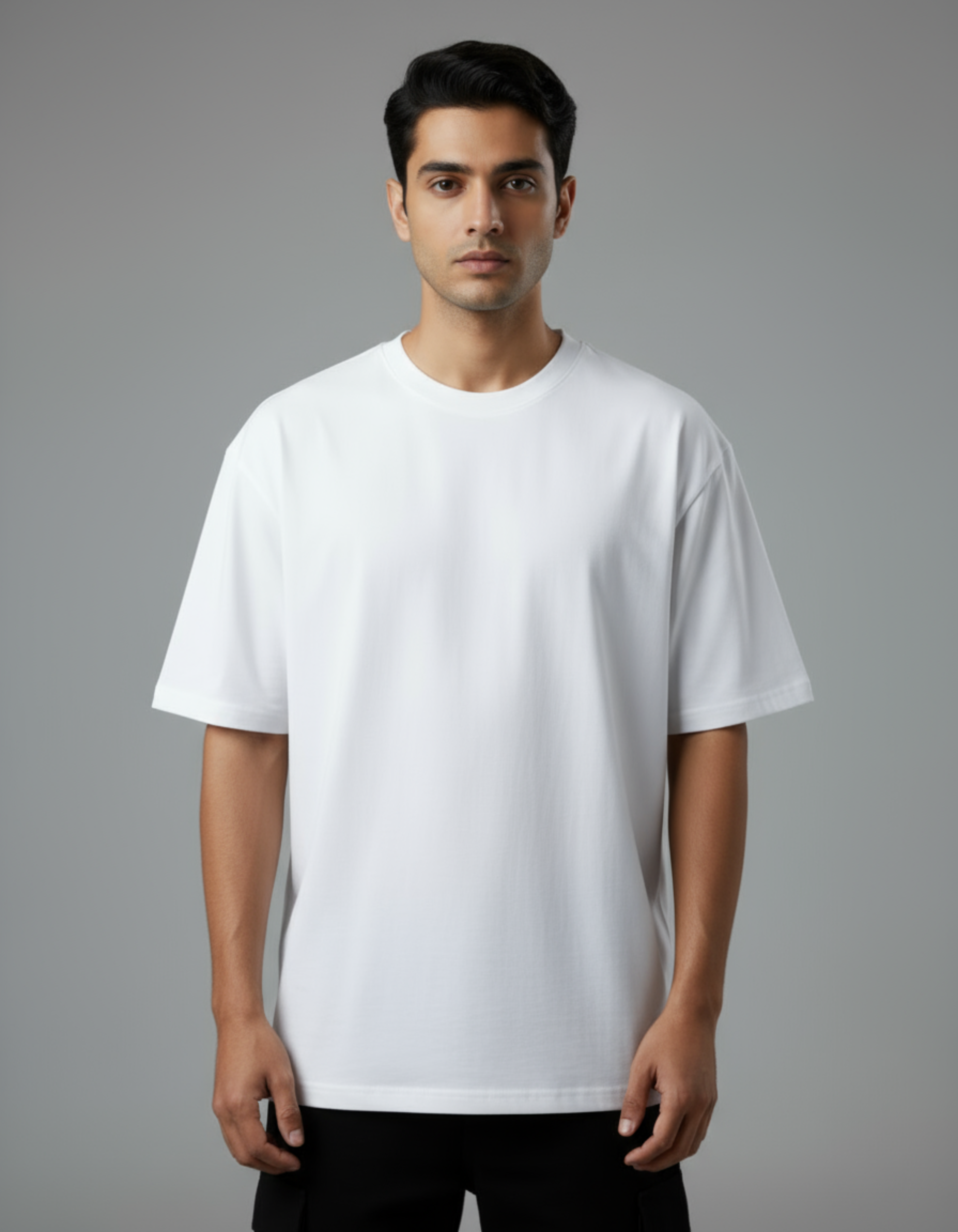 White Trust Yourself Oversized Typography T-Shirt