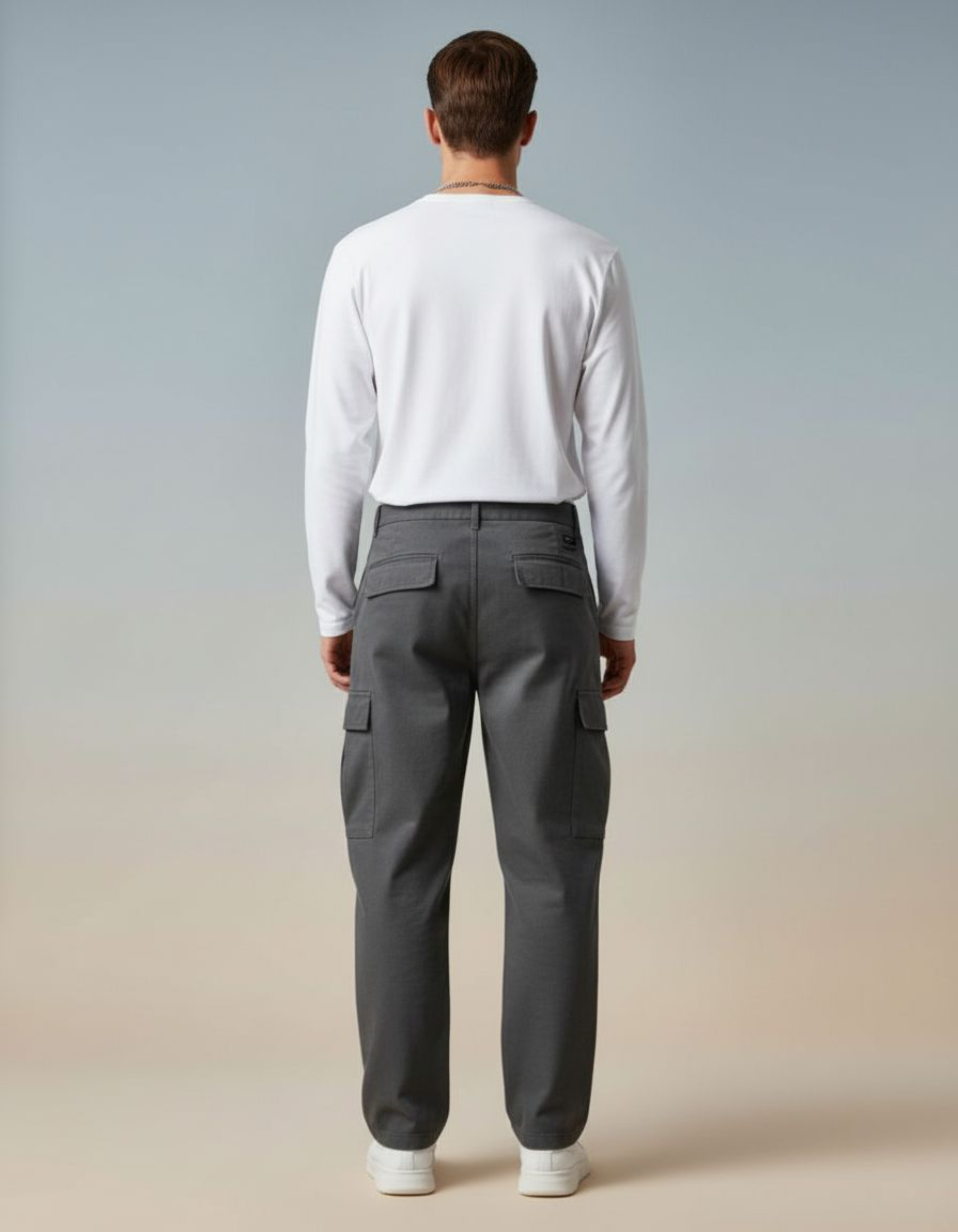 Solid White Full Sleeve Regular Fit T-Shirt