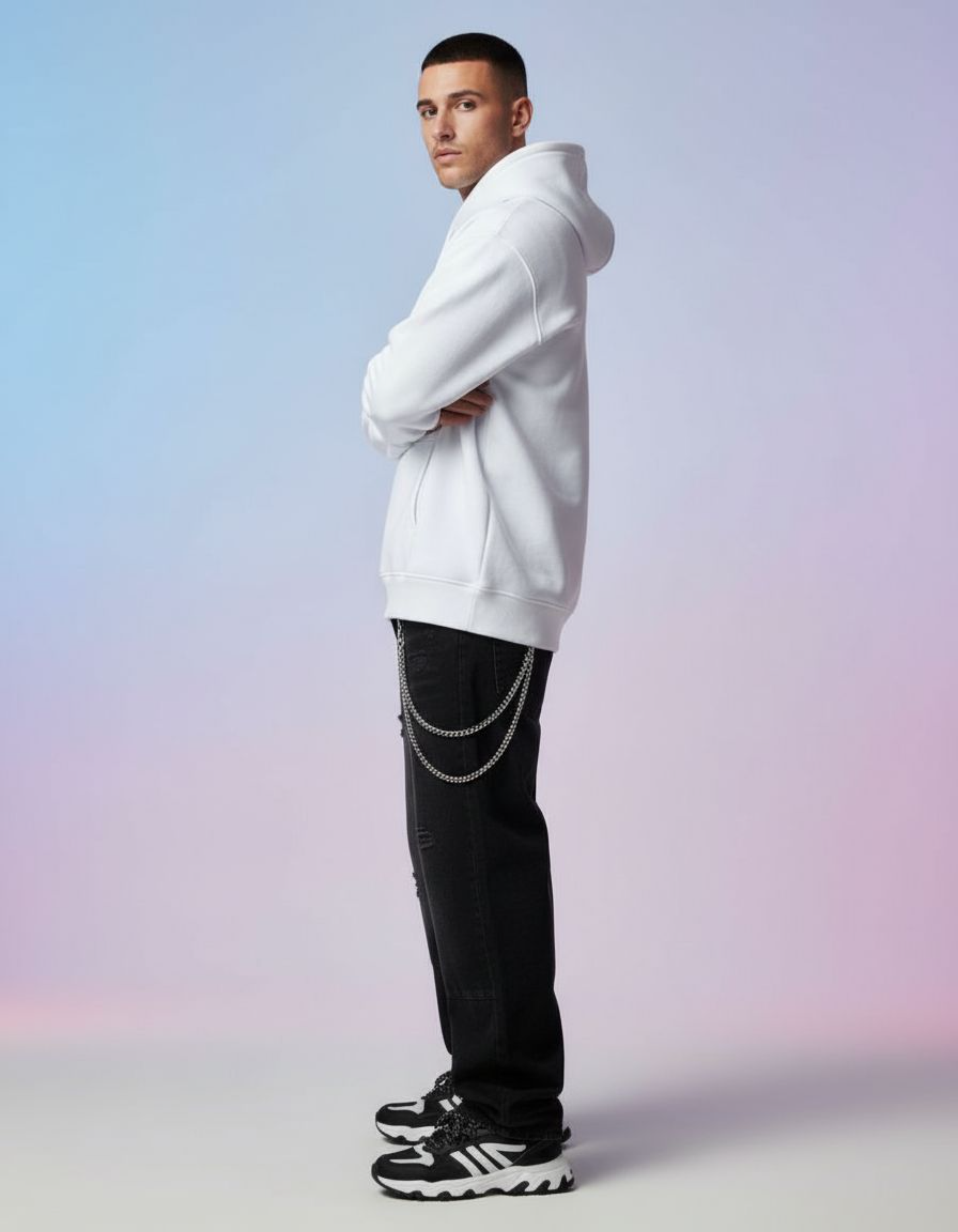 Basic White Oversized Hoodie