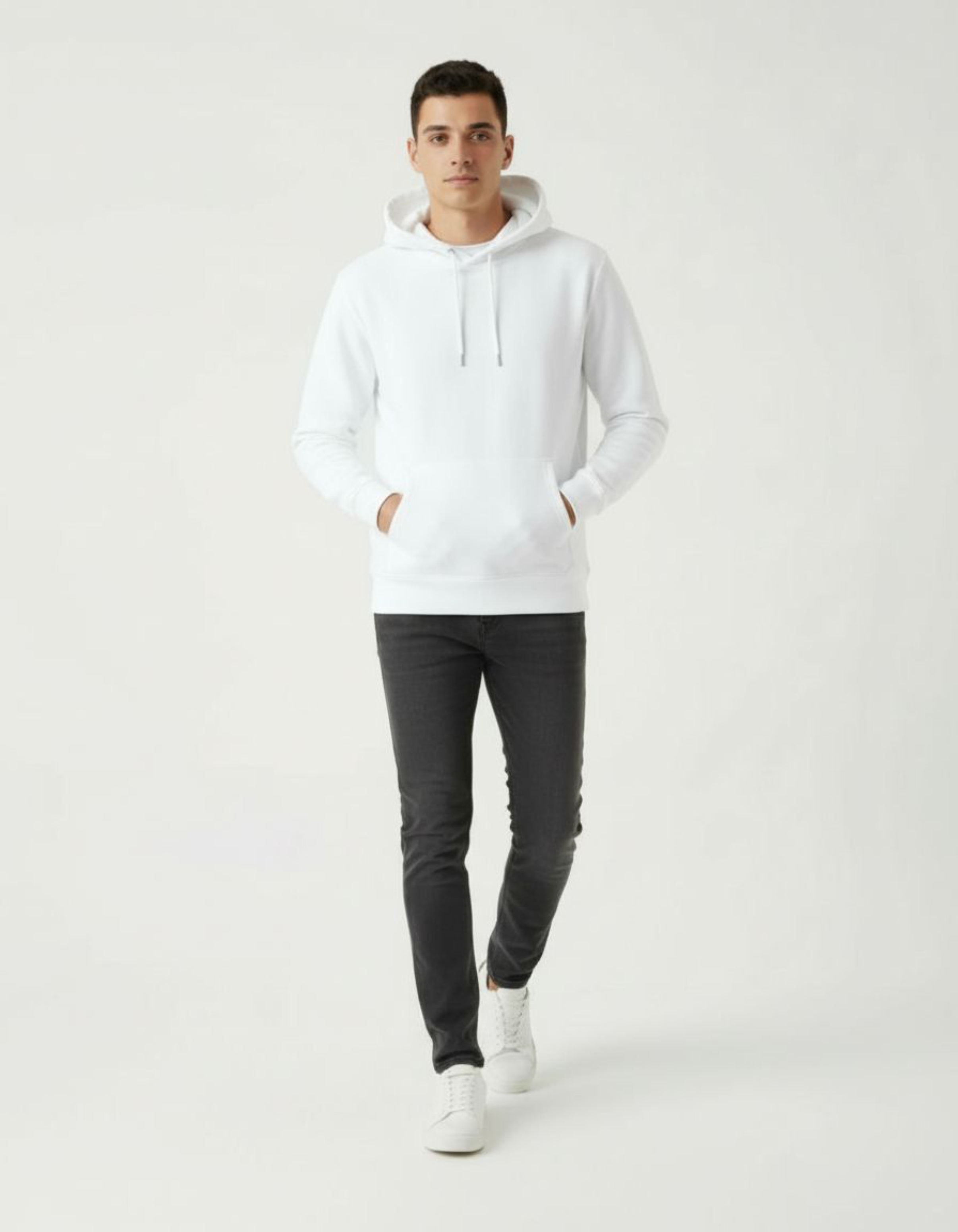 Solid White Hoodie