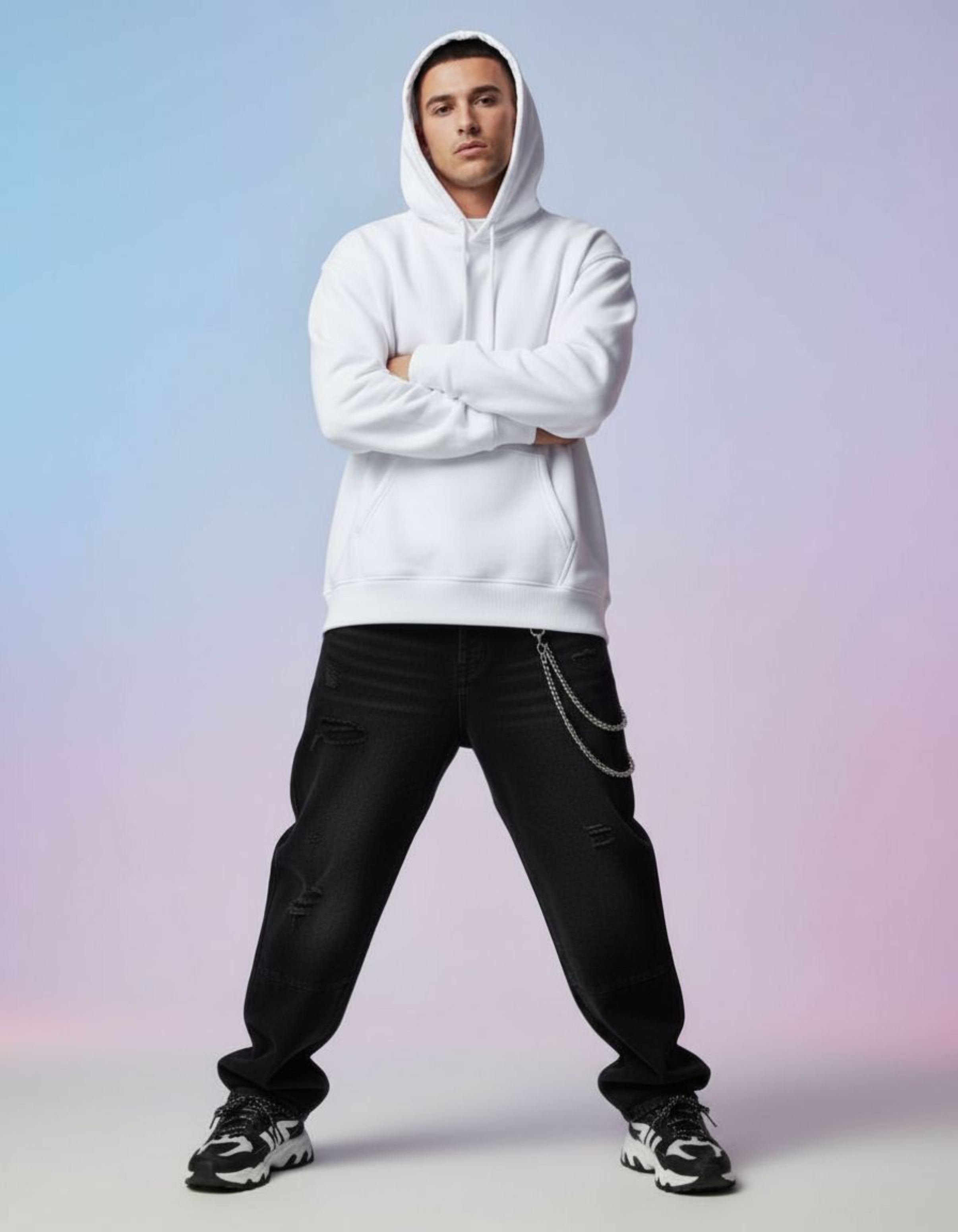 Basic White Oversized Hoodie