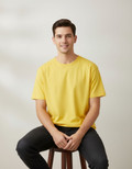 Solid Yellow Regular Fit T-Shirt